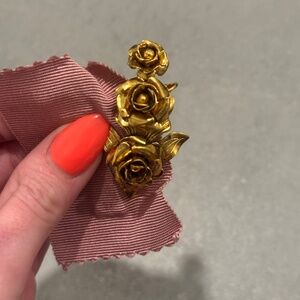Jennifer Behr Gold Rose Ear Cuff – Sculpted Floral Statement